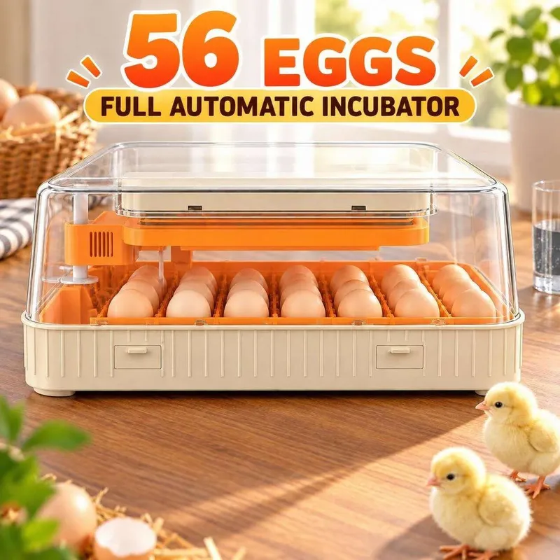 Incubateur 56 œufs retournement automatique double alimentation