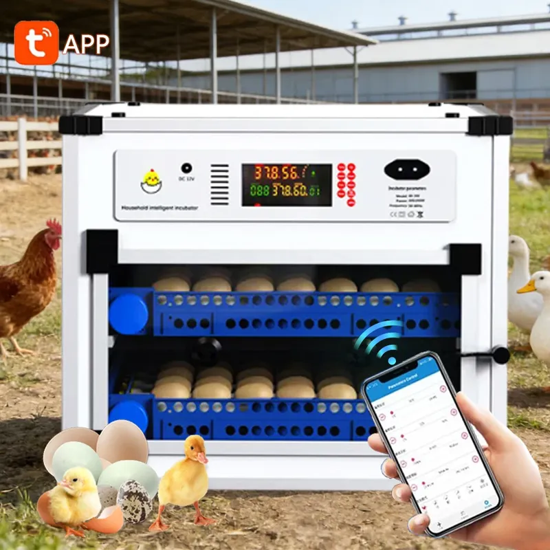 Incubateur automatique 136 à 204 œufs contrôle application