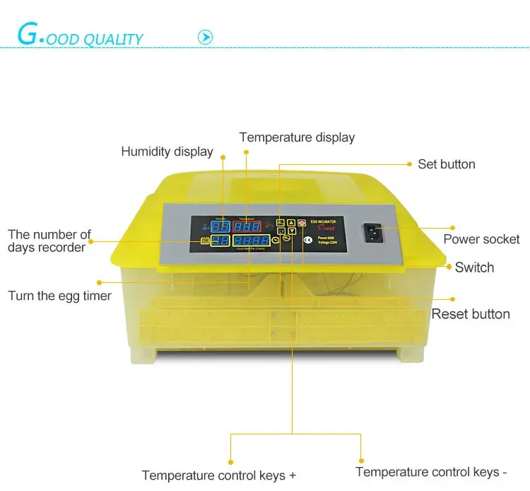 Incubateur automatique 48 places à contrôle de température