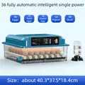 Incubateur automatique 9 à 24 œufs petit modèle – Color 36 Egg Single Power