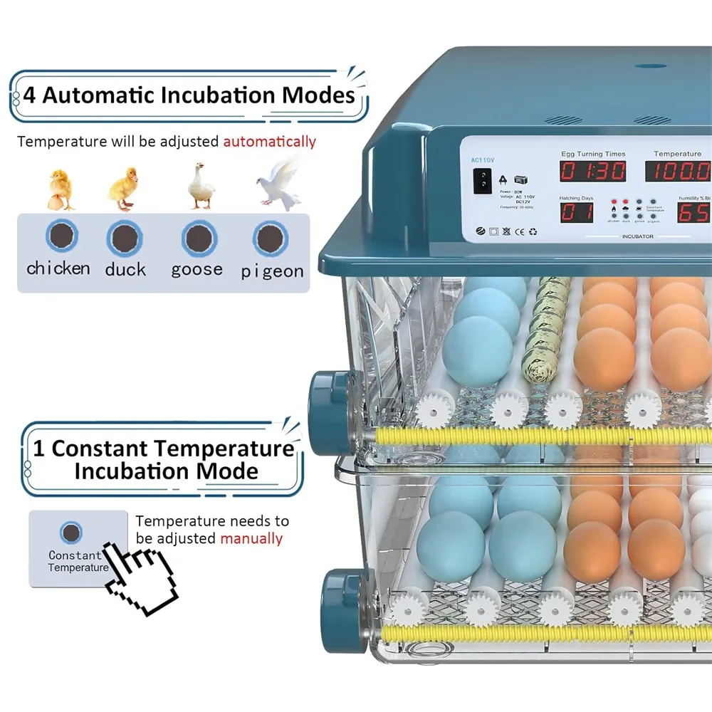 Incubateur d'œufs 16 à 120 unités automatique