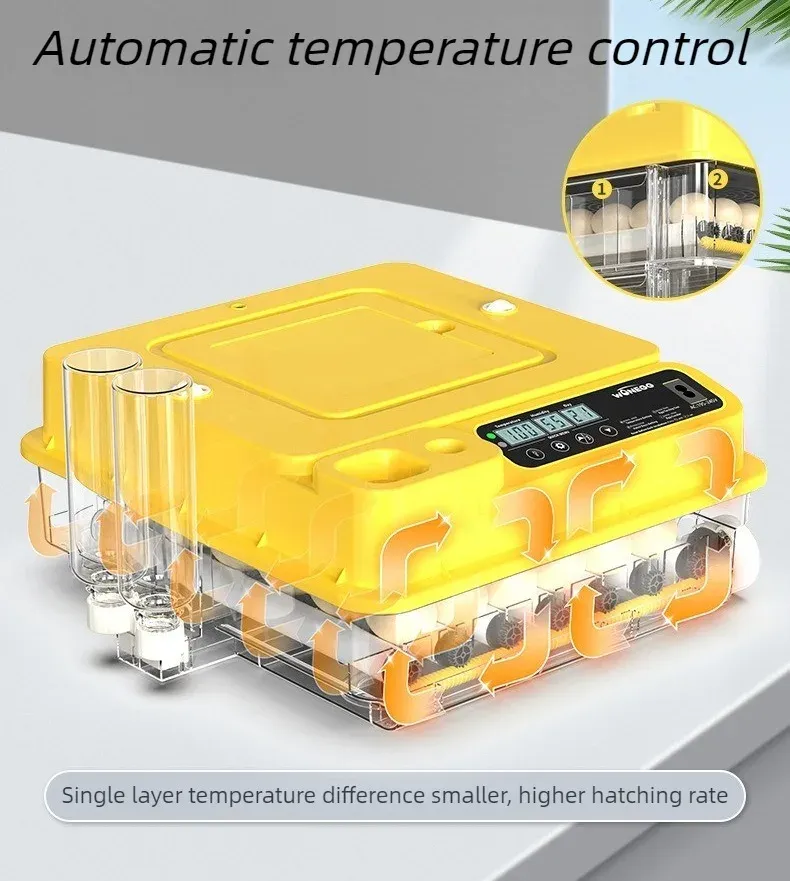 Incubateur intelligent contrôle température 24 à 128 œufs