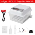 Incubateur œufs 16 œufs double électrique retournement automatique – Couleur 16 Eggs US 110V