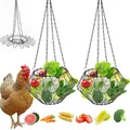 Jouet distributeur pour poules avec chaîne et panier – 1