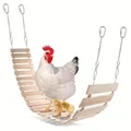 Jouet poulet grande échelle pivotante bois pour volaille – 1