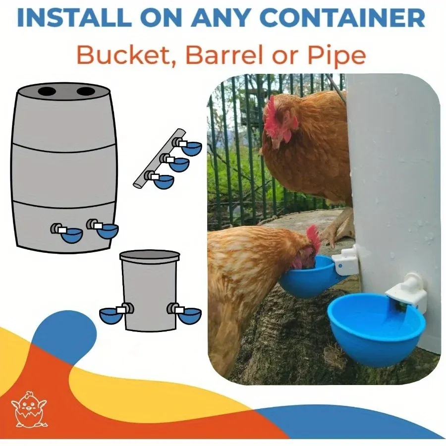 Kit abreuvoir automatique pour volaille lot de 5 à 10