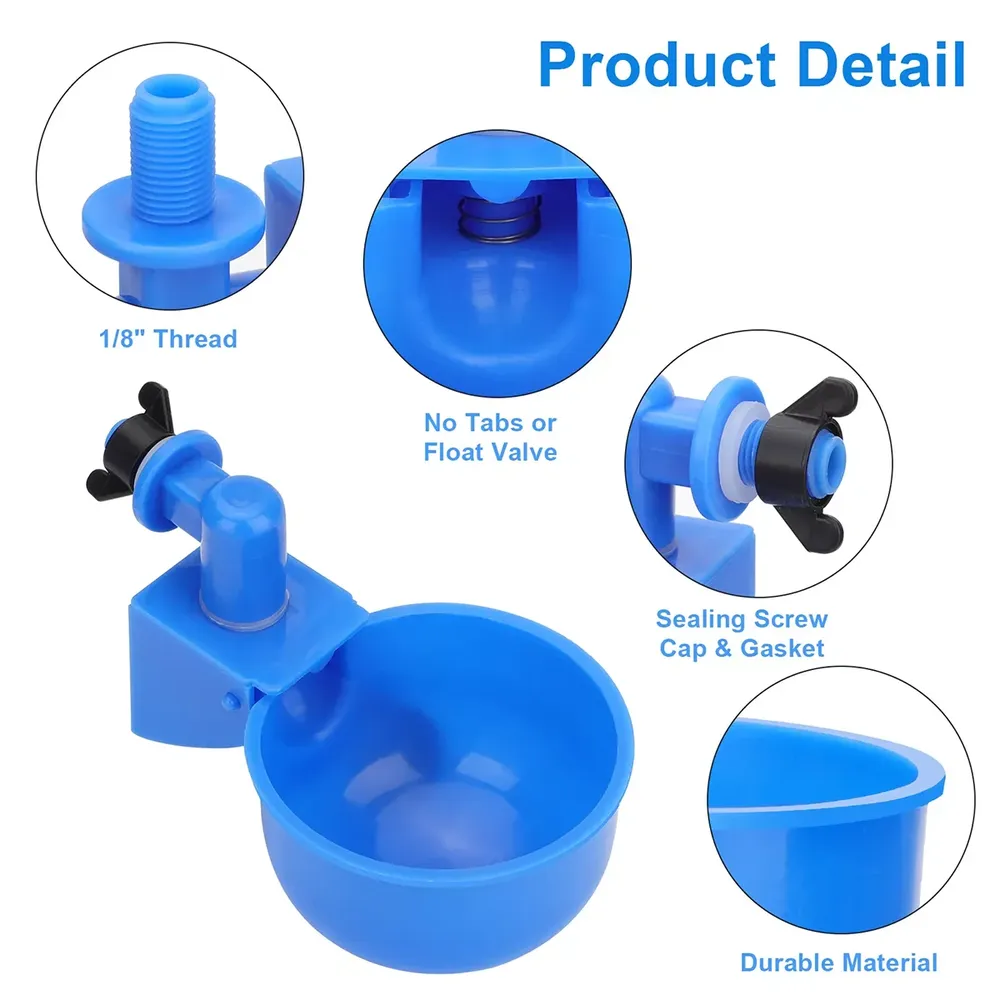 Kit de 2 à 20 tasses à eau automatiques pour volailles
