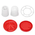 Kit mangeoire et abreuvoir automatique pour volaille – Couleur Rouge