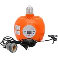 Lampe chauffante 150W avec thermostat pour animaux de ferme – Couleur Orange And Holder
