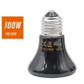 Lampe chauffante céramique 25 à 100W pour poulets reptiles – Couleur 60mm-100w-110v