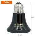 Lampe chauffante céramique 25 à 100W pour poulets reptiles – Couleur 60mm-50w-220v