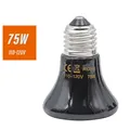 Lampe chauffante céramique 25 à 100W pour poulets reptiles – Couleur 60mm-75w-110v