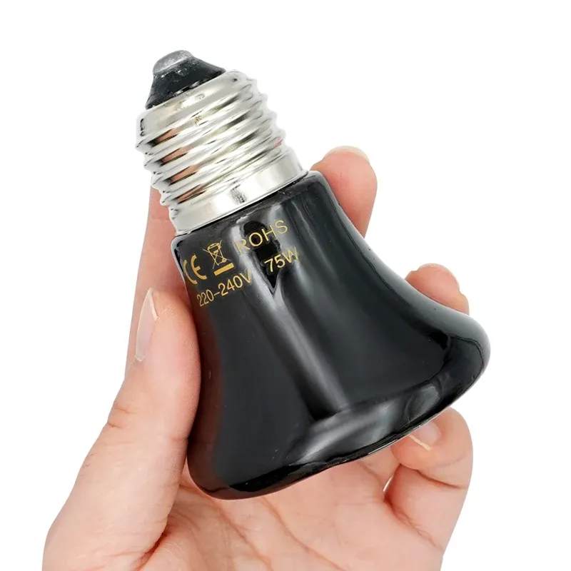 Lampe chauffante céramique 25 à 100W pour poulets reptiles