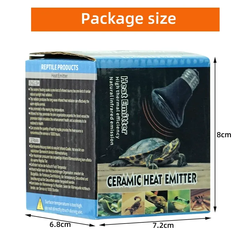 Lampe chauffante céramique 25 à 100W pour poulets reptiles