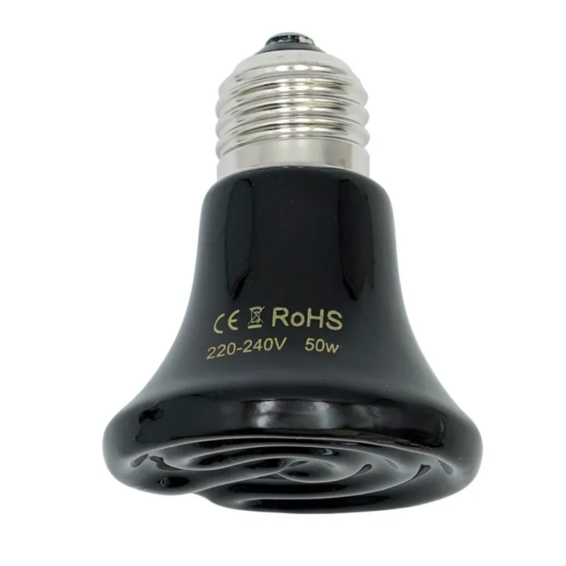 Lampe chauffante céramique 25 à 100W pour poulets reptiles