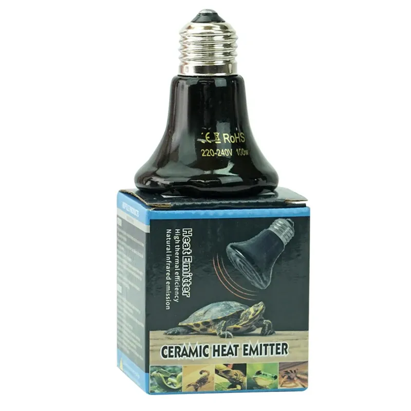 Lampe chauffante céramique 25 à 100W pour poulets reptiles