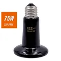 Lampe chauffante céramique 25 à 200W pour reptiles et animaux – Couleur 75W