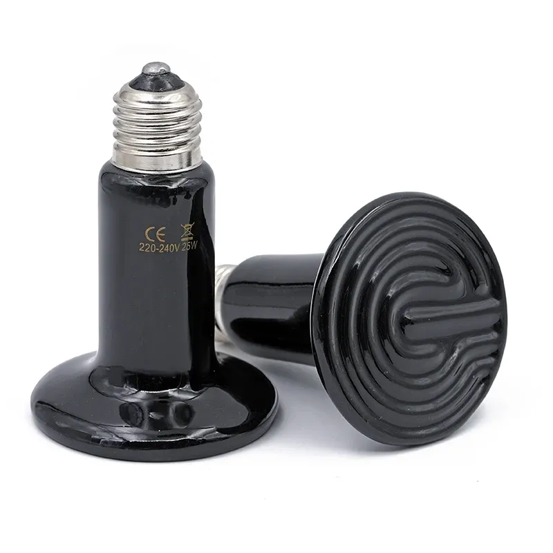 Lampe chauffante céramique 25 à 200W pour reptiles et animaux
