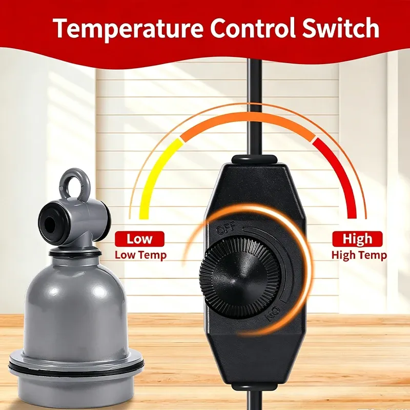 Lampe chauffante céramique E27 25 à 200W pour reptiles