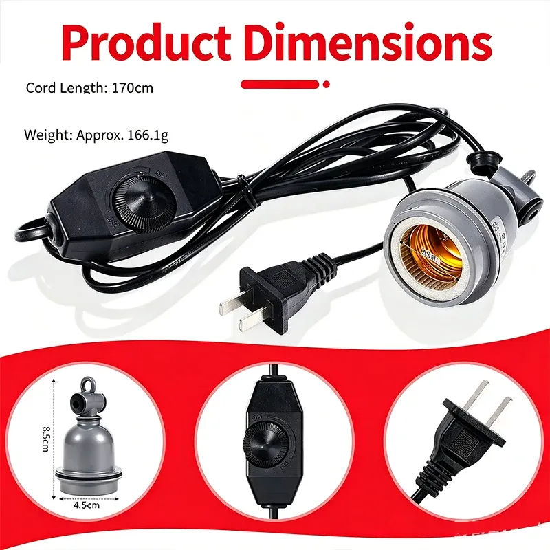 Lampe chauffante céramique E27 25 à 200W pour reptiles
