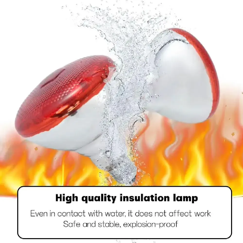 Lampe chauffante infrarouge 100 à 275W pour poulailler reptiles