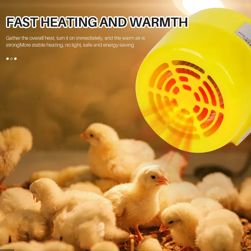 Lampe chauffante thermostatique 150W pour animaux de ferme