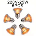 Lampe chauffante UVA UVB 25 à 75W pour reptiles et poussins – Couleur 220V-25W 5PCS