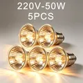 Lampe chauffante UVA UVB 25 à 75W pour reptiles et poussins – Couleur 220V-50W 5PCS