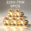 Lampe chauffante UVA UVB 25 à 75W pour reptiles et poussins – Couleur 220V-75W 5PCS