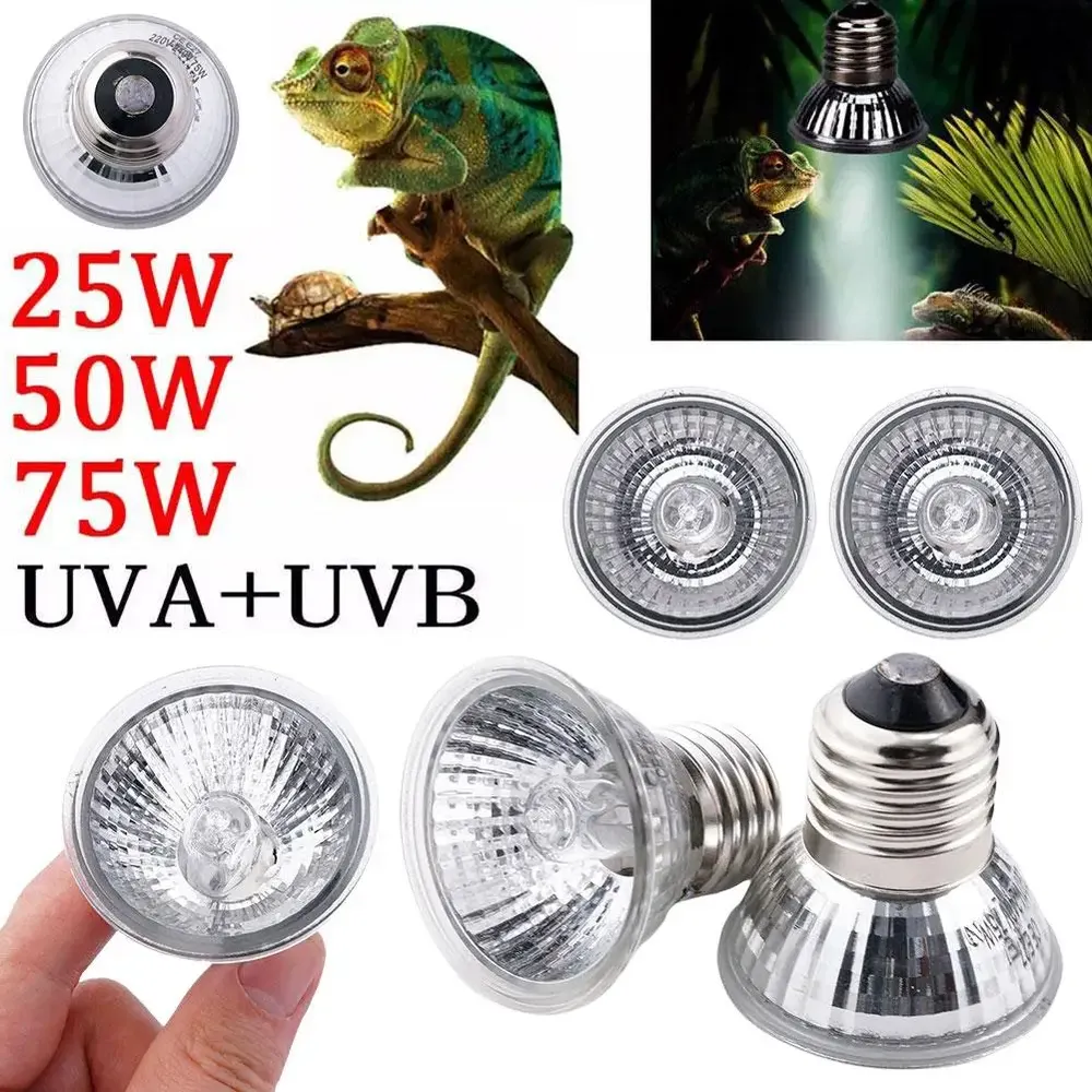 Lampe thermique UVA UVB 20 à 75W pour reptiles et animaux