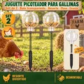 Lot de 2 mangeoires à céréales avec piquet de sol 40 cm – 5