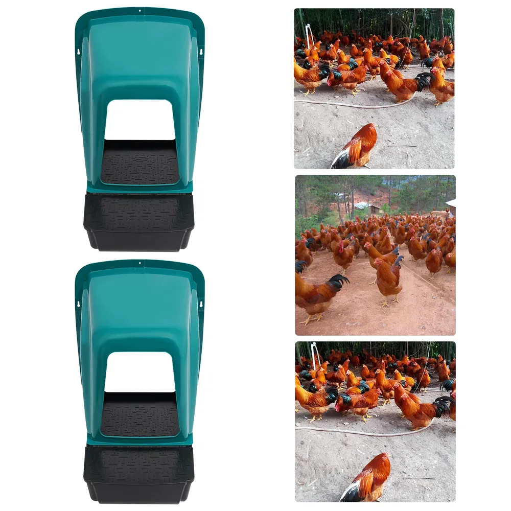 Lot de 2 nichoirs en plastique pour poules pondeuses
