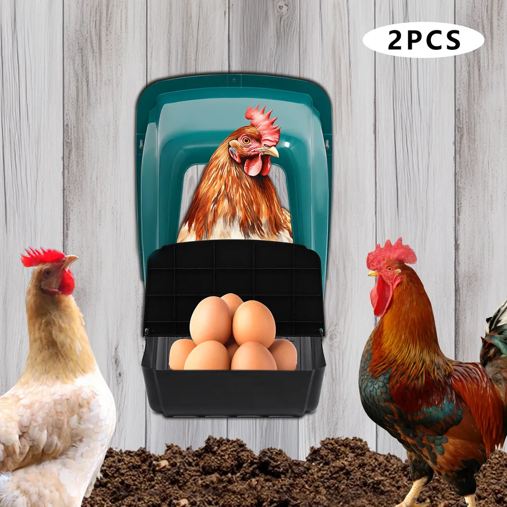 Lot de 2 nichoirs en plastique pour poules pondeuses