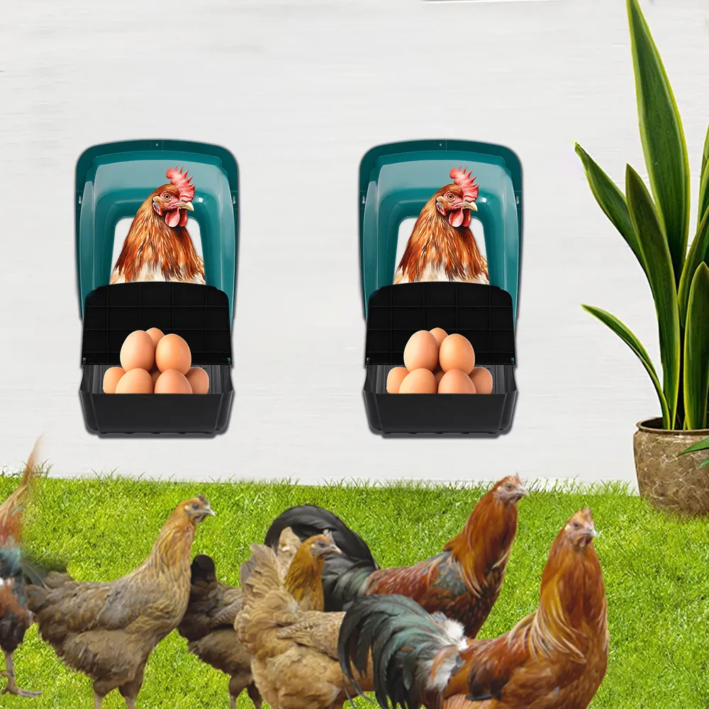 Lot de 2 nichoirs en plastique pour poules pondeuses