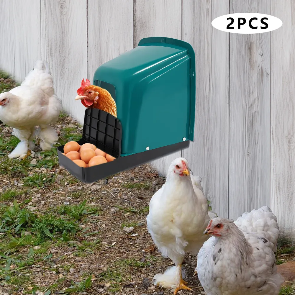 Lot de 2 nichoirs en plastique pour poules pondeuses