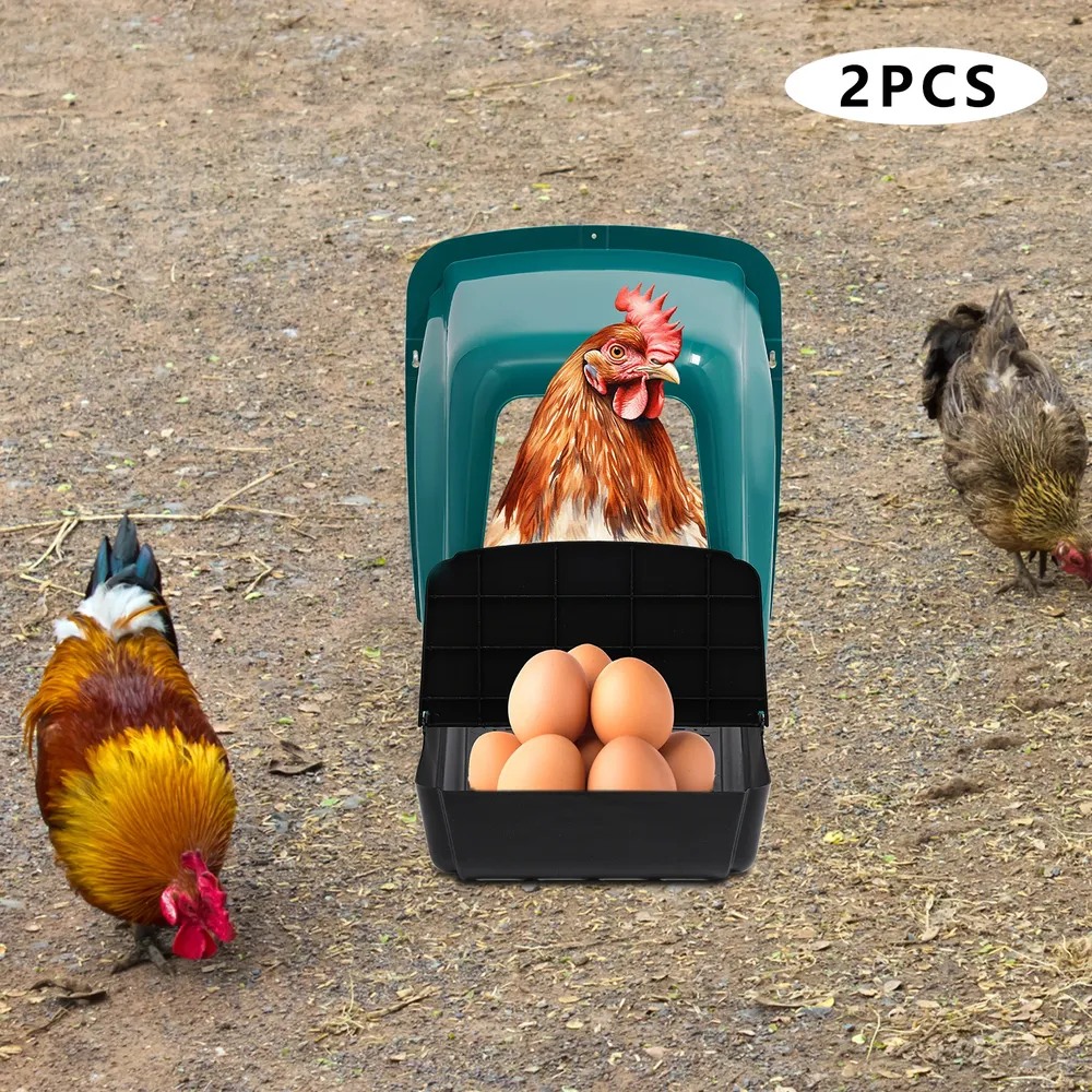 Lot de 2 nichoirs en plastique pour poules pondeuses