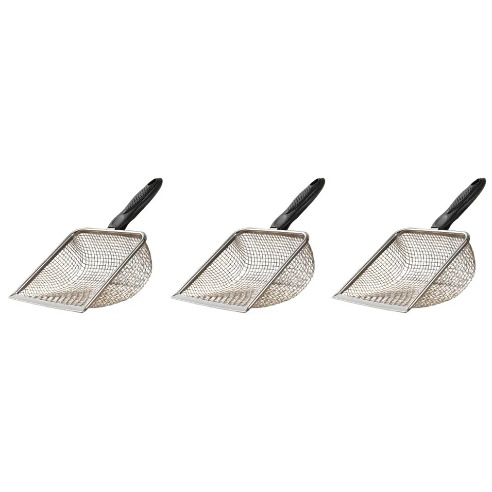 Lot de 5 pelle-passoires en acier inoxydable