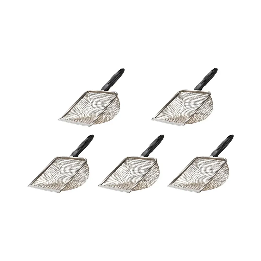 Lot de 5 pelles en maille d'acier inoxydable