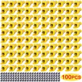Mamelon abreuvoir horizontal pour volaille lot de 15 à 100 – Couleur 100pcs yellow