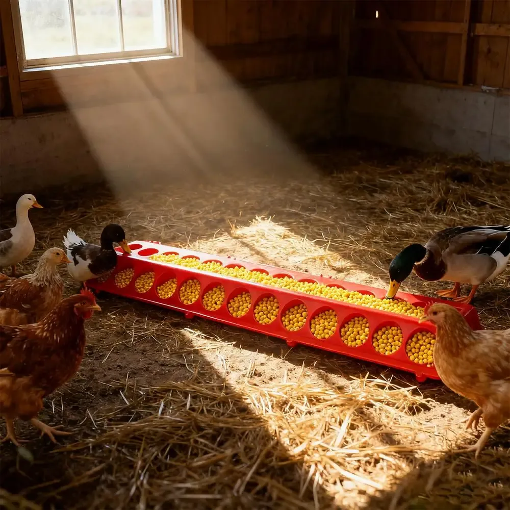 Mangeoire à pigeons 28 trous grande capacité pour poussins