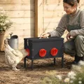 Mangeoire à poulet 15 kg noire 42x20,5x33 cm – 1