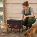 Mangeoire à poulet 15 kg noire 42x20,5x33 cm – 2