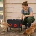 Mangeoire à poulet 15 kg noire 42x20,5x33 cm – 3