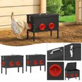 Mangeoire à poulet 15 kg noire 42x20,5x33 cm – 6