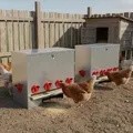 Mangeoire à poulet 60,5x29x51 cm lot de 2 – 1