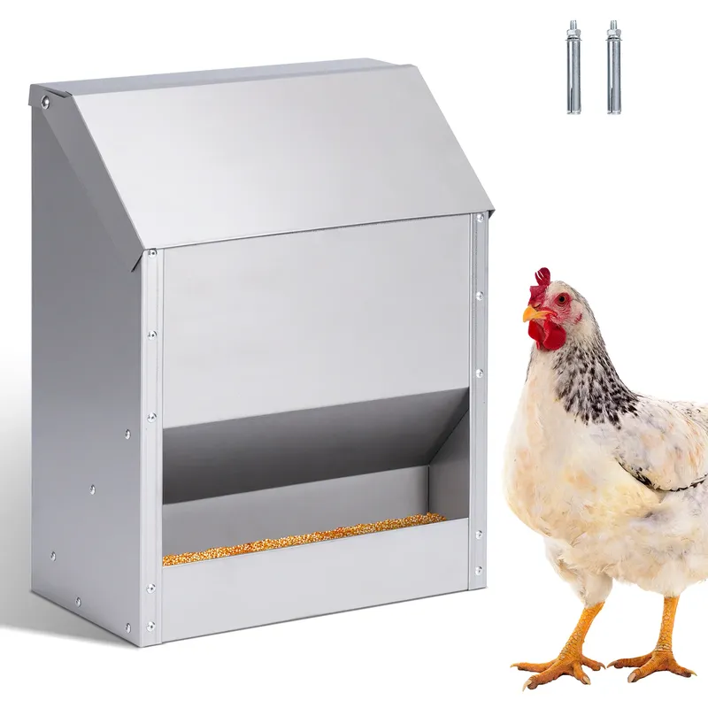 Mangeoire à poulet en inox automatique grande capacité