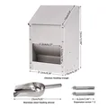 Mangeoire à poulet inox grande capacité 10L pour extérieur – Couleur Chicken feed trough