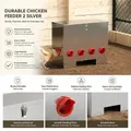 Mangeoire à poulets en acier 25 kg avec bac de stockage – 2