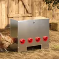 Mangeoire à poulets en acier 25 kg avec bac de stockage – 4