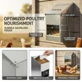 Mangeoire à poulets en acier 3 kg résistante aux intempéries – 6